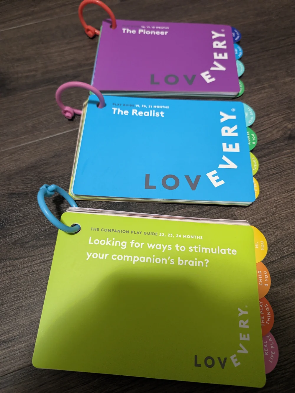 Lovevery Sensory Learning Cards - Green, Blue, Purple